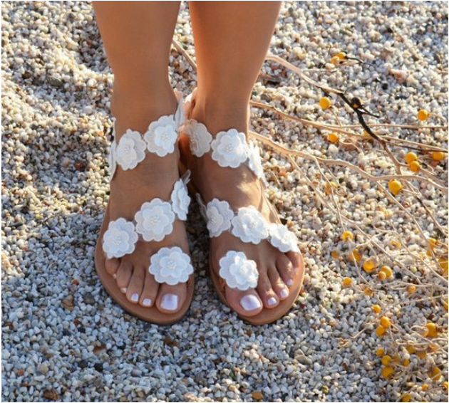 Floral Flat Sandals for Women - Stylish Plus Size