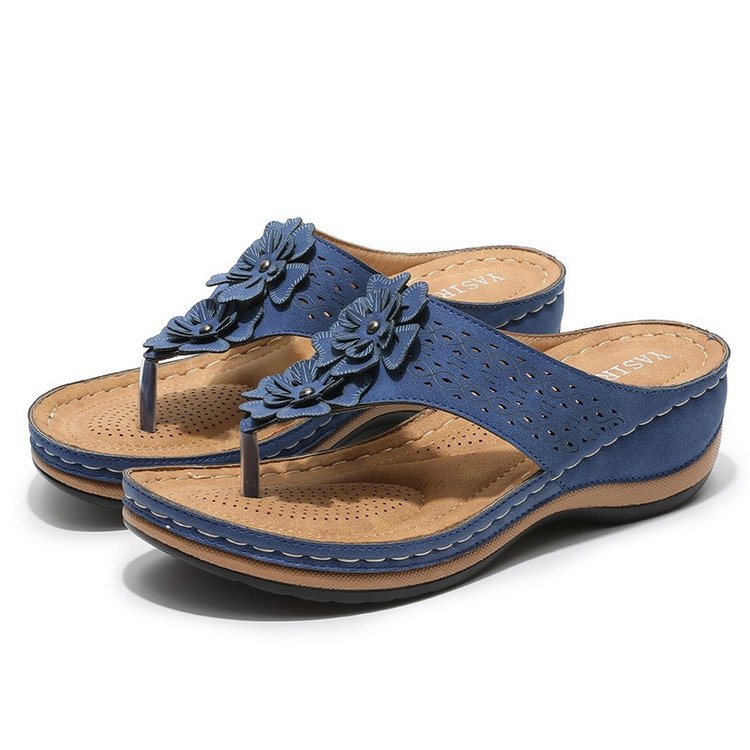 Casual Breathable Round Head Herringbone Flat Sandals