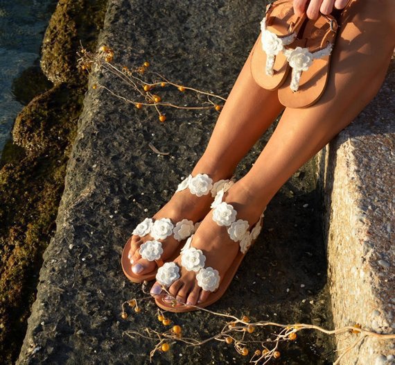 Floral Flat Sandals for Women - Stylish Plus Size