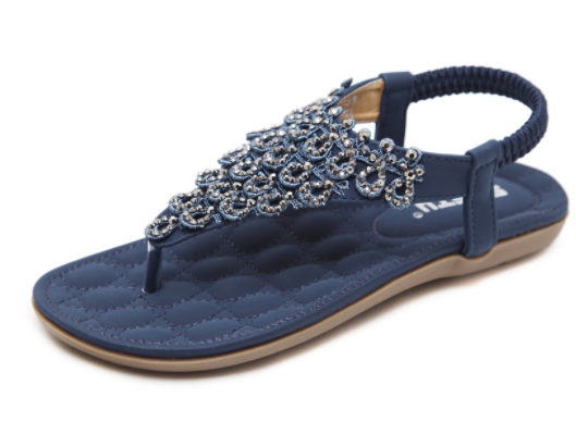2018 New Korean Style Flat Sandals with Flowers