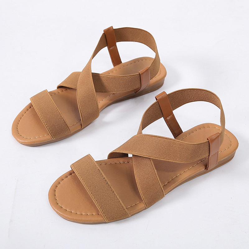 Elastic Straps for Comfortable Flat Sandals
