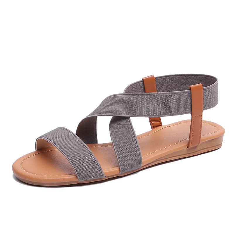 Elastic Straps for Comfortable Flat Sandals