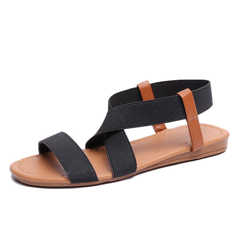 Elastic Straps for Comfortable Flat Sandals