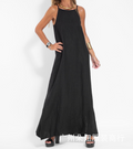 Casual Cotton & Linen Split Sling Dress for Women