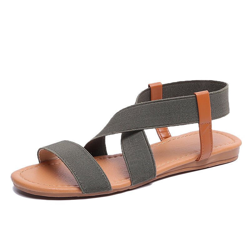 Elastic Straps for Comfortable Flat Sandals