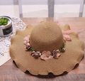 Women's Summer Beach Straw Hat with Flower Design (Cópia)