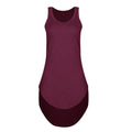 Plus Size Summer Dress with Split Solid Color Design