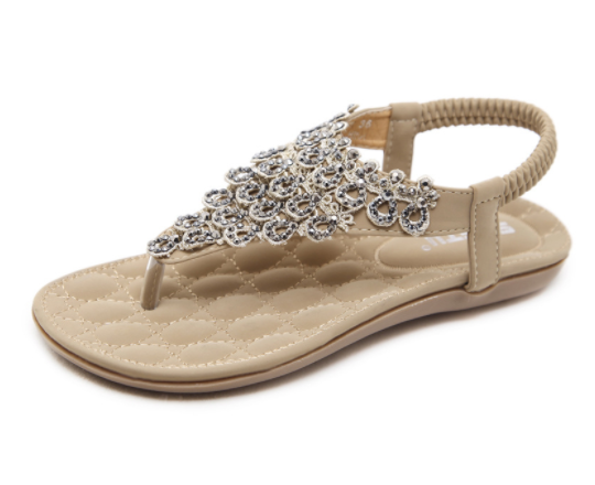 2018 New Korean Style Flat Sandals with Flowers