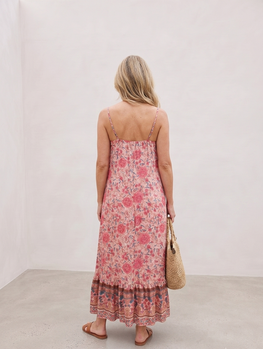 2021 Women's Casual Boho Floral V-Neck Summer Dress