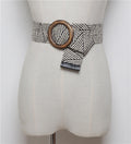 Bohemian Woven Belt with Round Buckle for Dresses