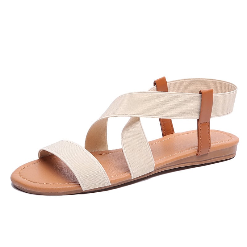 Elastic Straps for Comfortable Flat Sandals